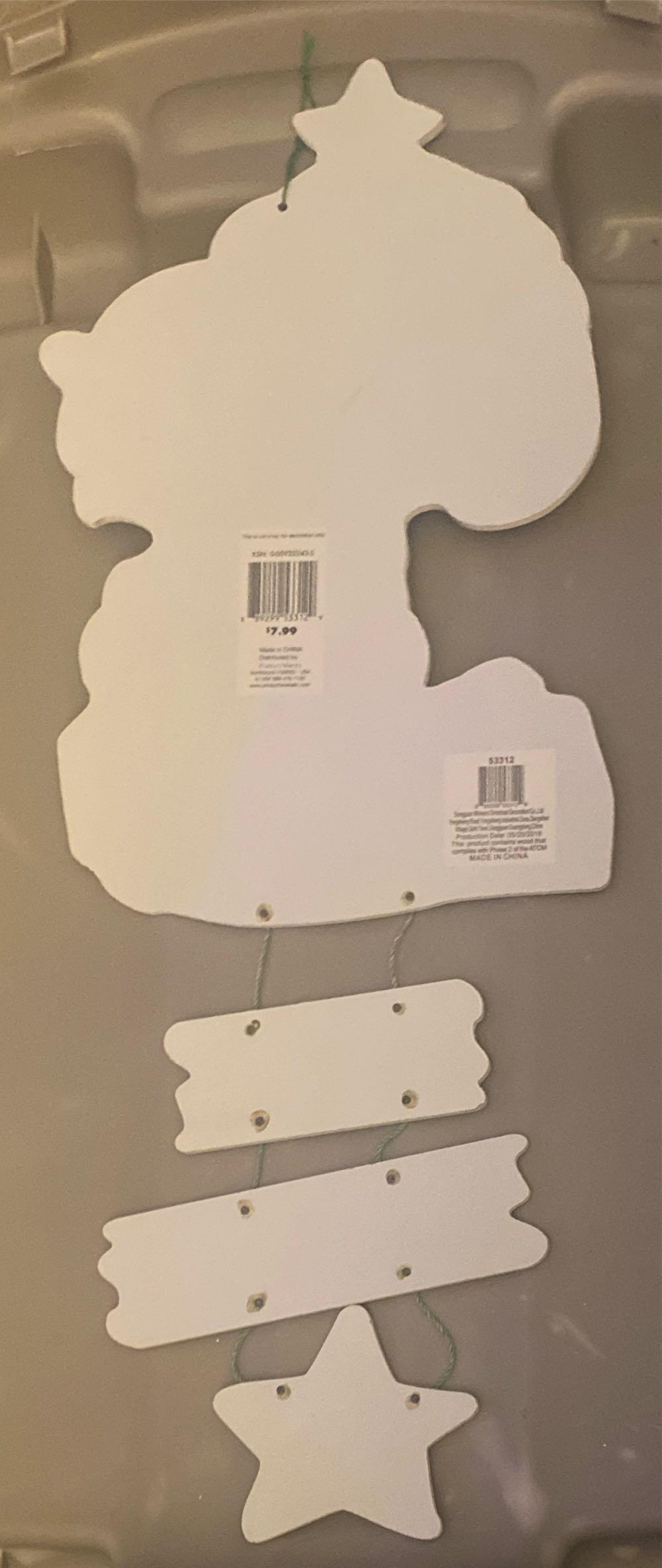 Peanuts Merry Christmas Snoopy W/ Lights Hanging Sign - Snoopy (Peanuts) ornament collectible [Barcode 889299533129] - Main Image 2