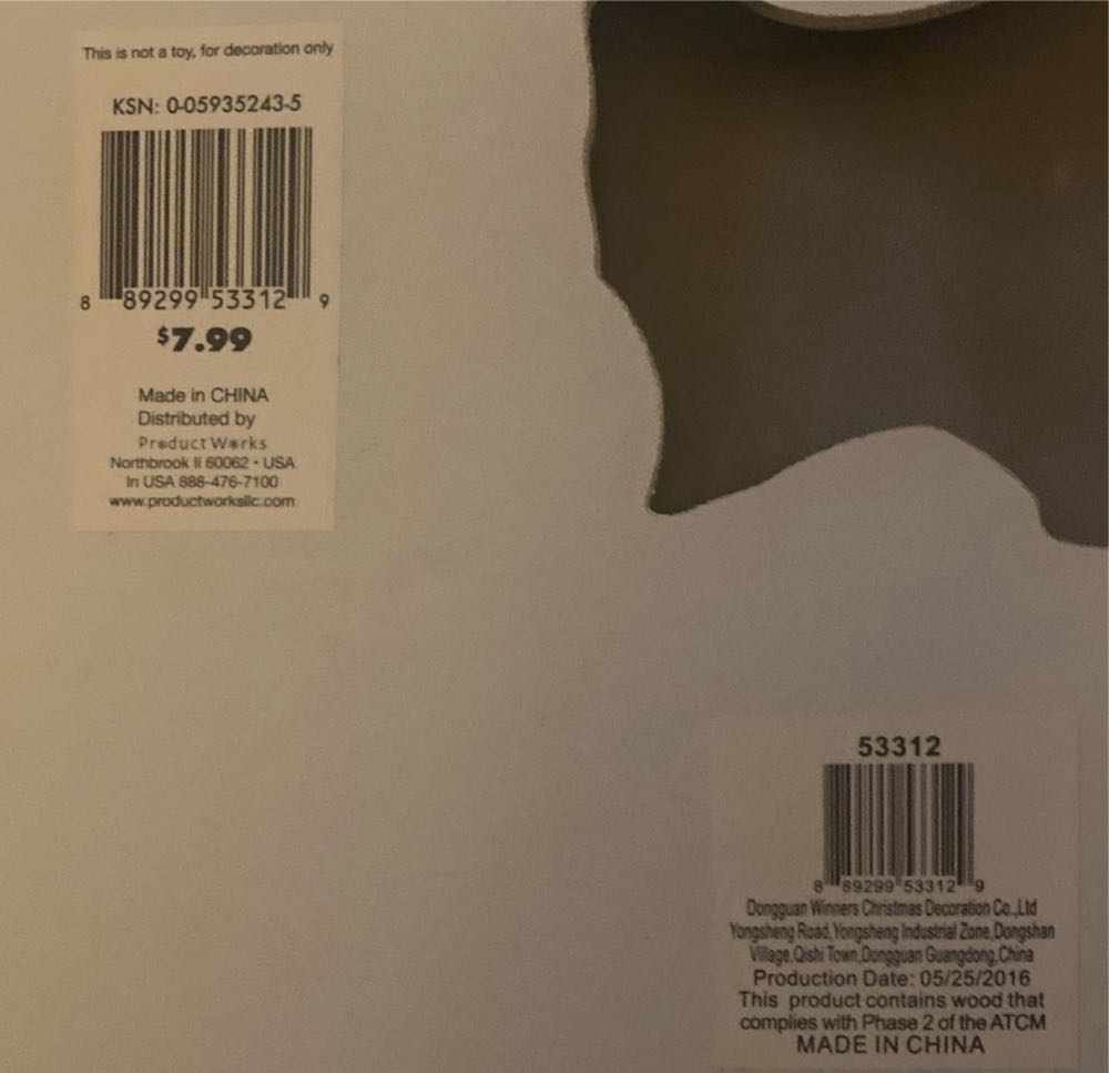 Peanuts Merry Christmas Snoopy W/ Lights Hanging Sign - Snoopy (Peanuts) ornament collectible [Barcode 889299533129] - Main Image 3