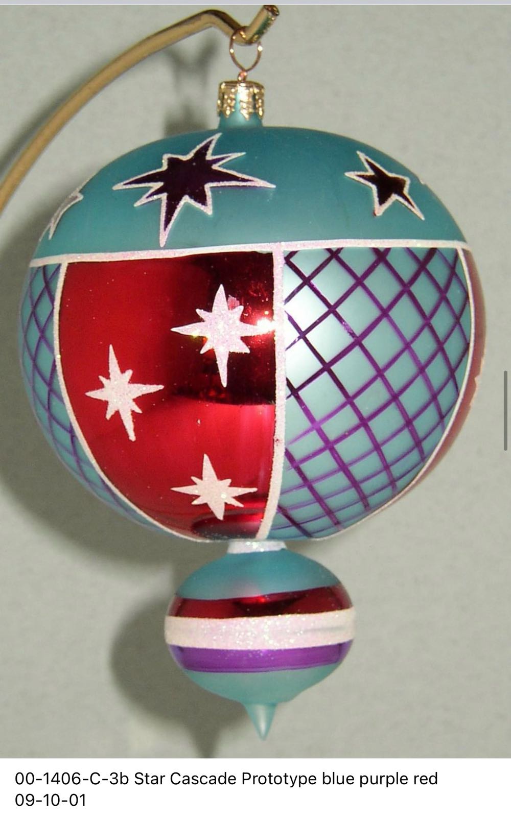 Star Cascade Prototype - Blue/Purple/Red  ornament collectible - Main Image 1