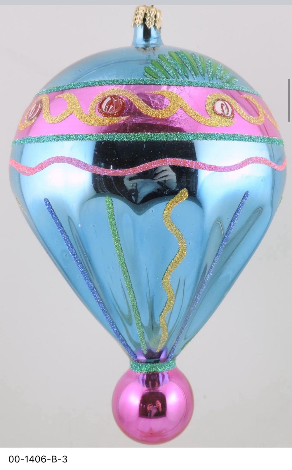 Glass Egg Ornament Rhinestones