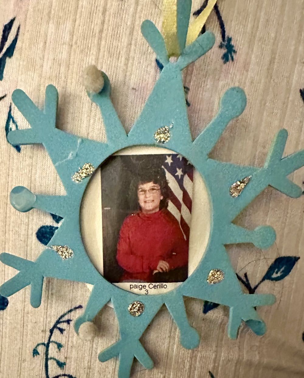Paige’s School Handmade Christmas Ornament 3rd Grade With School Picture  ornament collectible - Main Image 2
