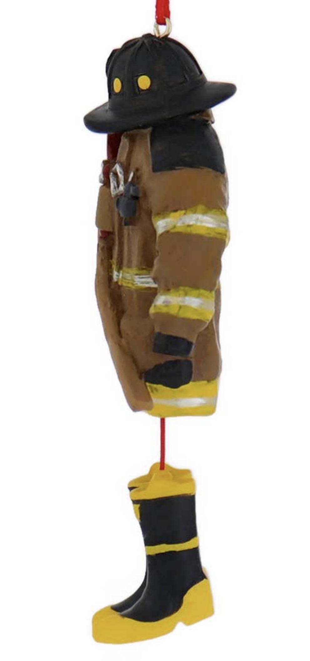 Dangling Boots Firefighter Uniform Ornament, 4 1/2”, # KAJ1038  ornament collectible - Main Image 2