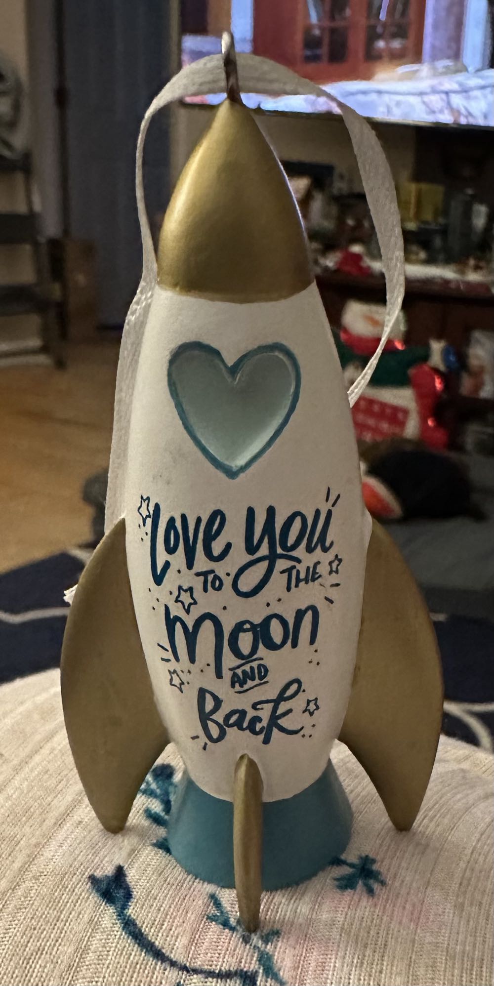 Hallmark Ornament Love Y Ou To The Moon Rocket  ornament collectible [Barcode 763795670413] - Main Image 2