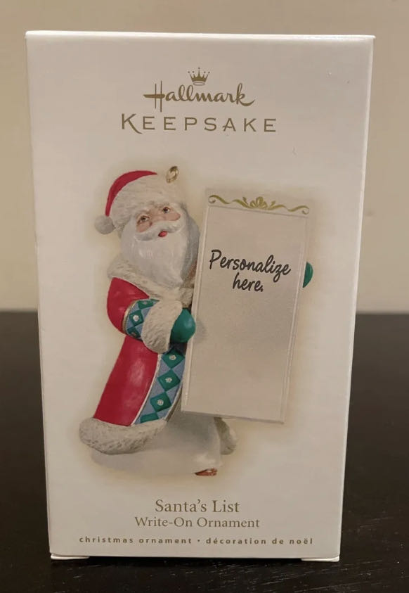 Santa’s List Write On  ornament collectible - Main Image 2