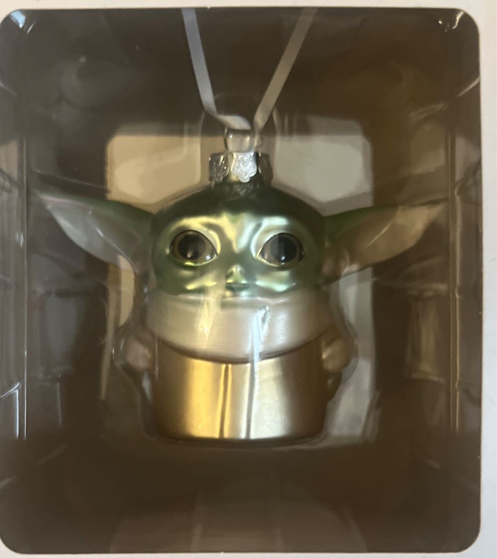 The Child Blown Christmas Tree Decoration Glass Hallmark Grogu Yoda  (The Mandalorian) ornament collectible [Barcode 763795817481] - Main Image 2