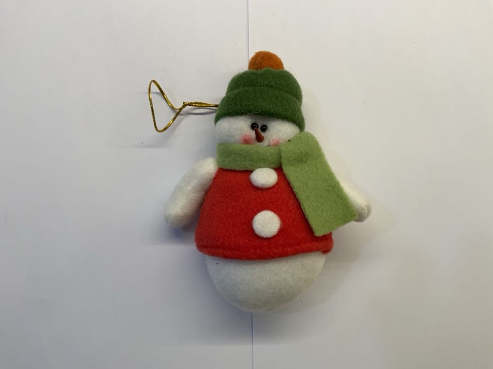 Glass Ornament with three hooks (White)
