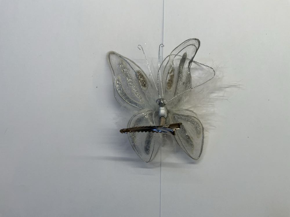 Silver Dragonfly With Feather Clip Ornament - Student Gifts ornament collectible - Main Image 2