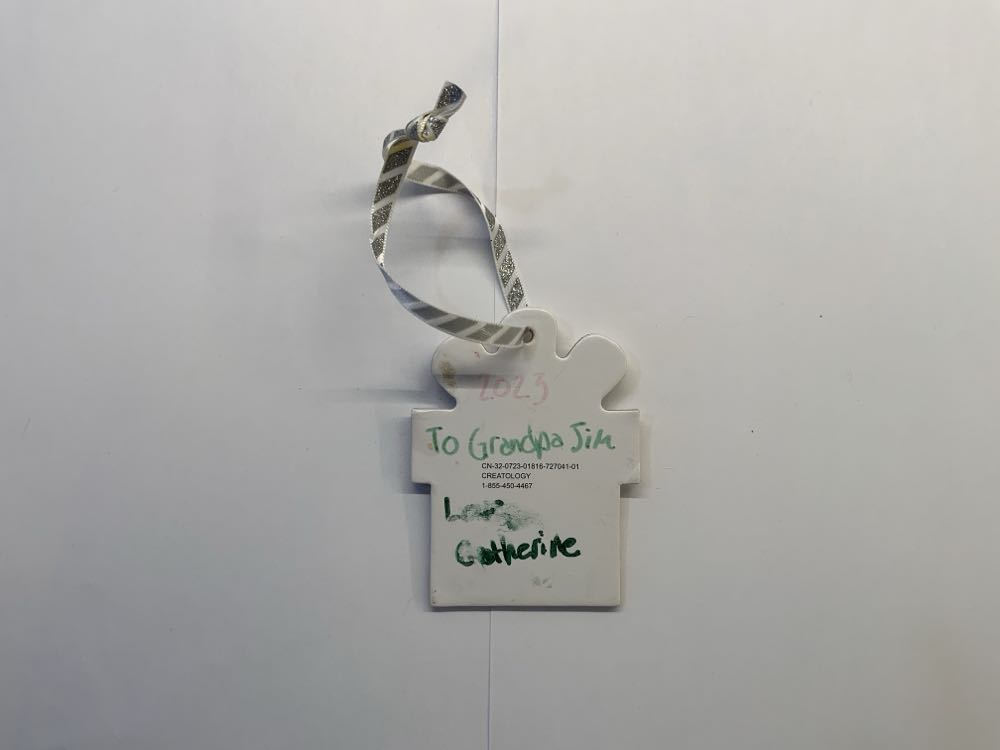 Handmade Box With Bow Colored Ornament-Catherine - Grandchild Ornaments ornament collectible - Main Image 2