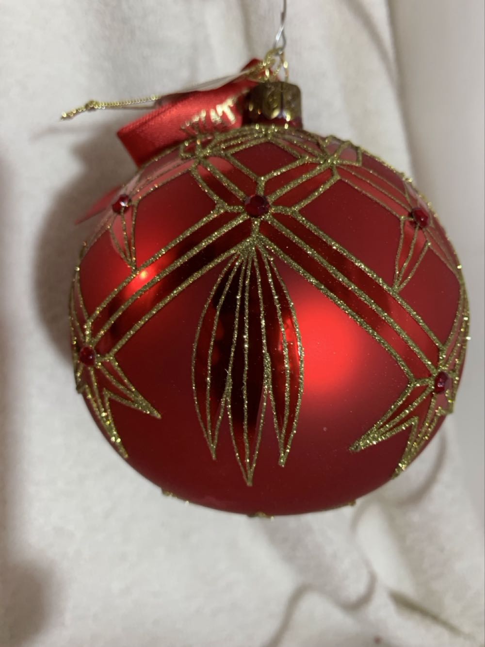 Ashbourne, Red Velvet Ball - Holiday Heirlooms (Christmas Tree Ornament) ornament collectible - Main Image 2
