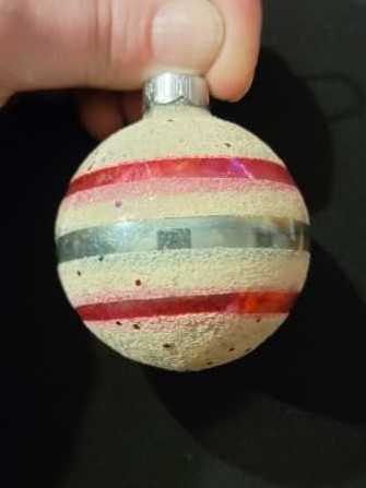 Shiny Brite Ornament - Round (Mica Glitter Stripes) ornament collectible - Main Image 2
