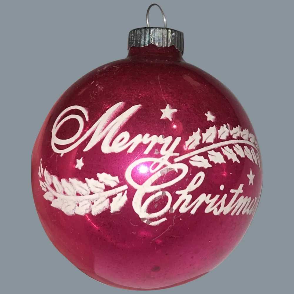 Shiny Brite Ornament - Merry Christmas (Round) ornament collectible - Main Image 2
