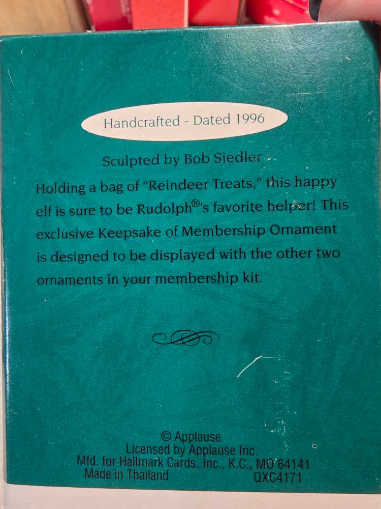Rudolph’s Helper - Mini (Elf) ornament collectible - Main Image 2