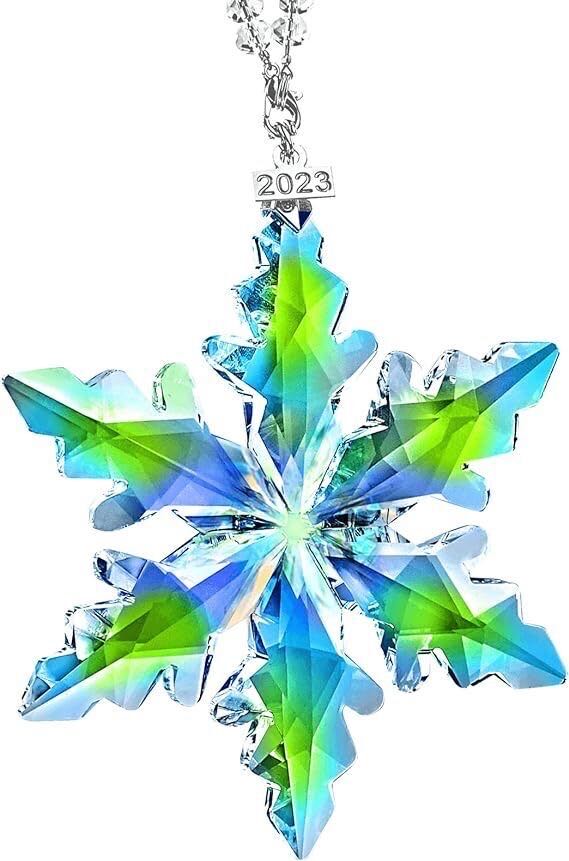 Crystal 2023 Annual Edition Large Christmas Snowflake Colorful - Annual Christmas Ornament (Christmas) ornament collectible - Main Image 3