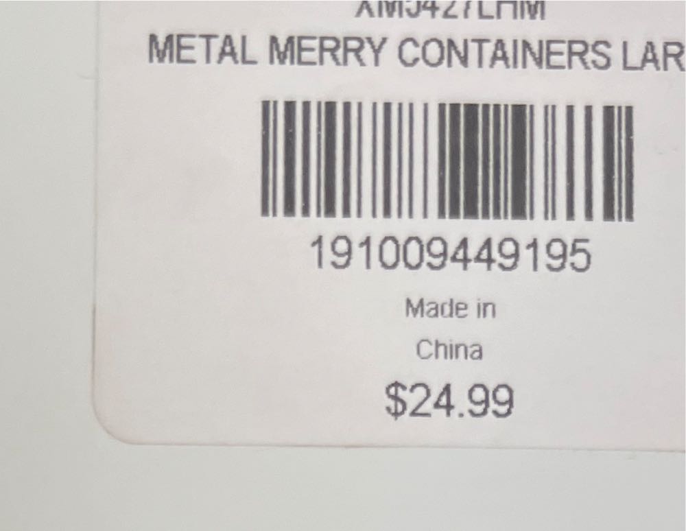 Metal Tin Container  (Holiday decor) ornament collectible [Barcode 191009449195] - Main Image 2