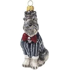 Grey Schnauzer In Tuxedo Polish Glass Christmas Ornament  ornament collectible [Barcode 842389042352] - Main Image 1