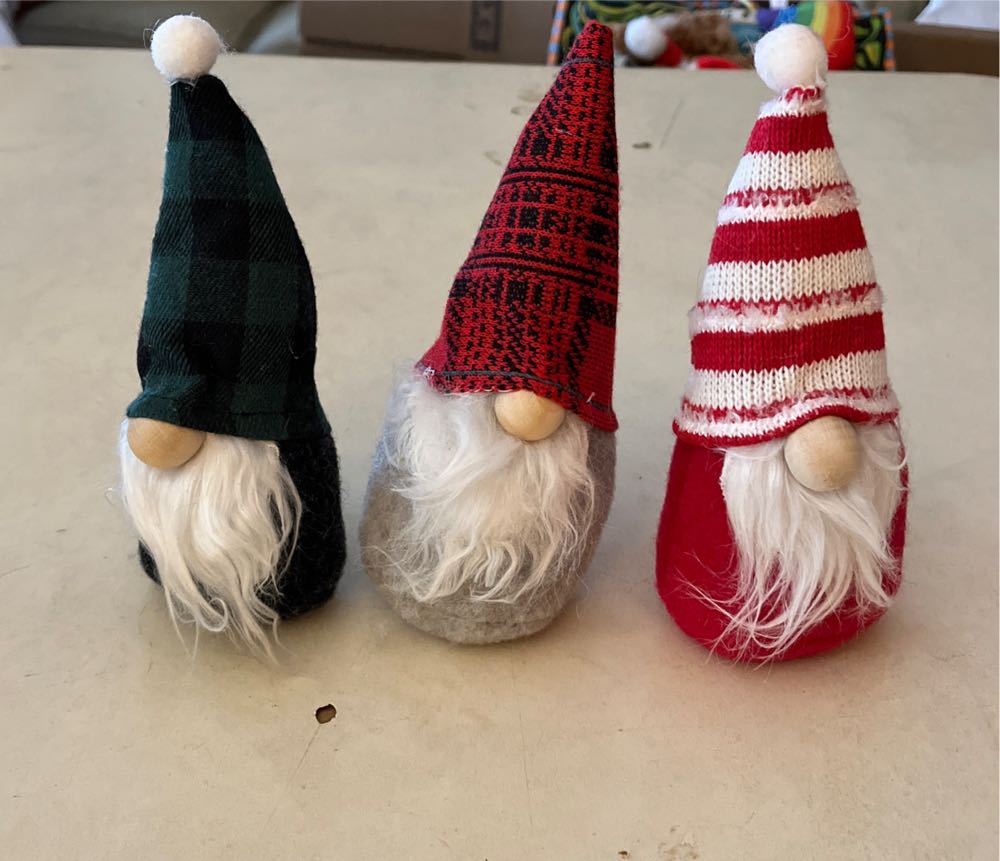 3 Multi Gnomes  - 5 Inch  (Playfull Gnomes) ornament collectible - Main Image 1