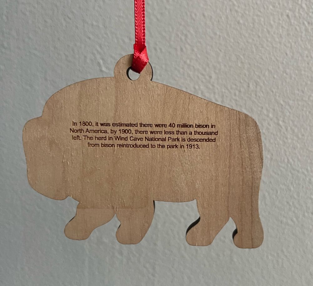 Wind Cave National Park Buffalo  (Historical) ornament collectible - Main Image 2