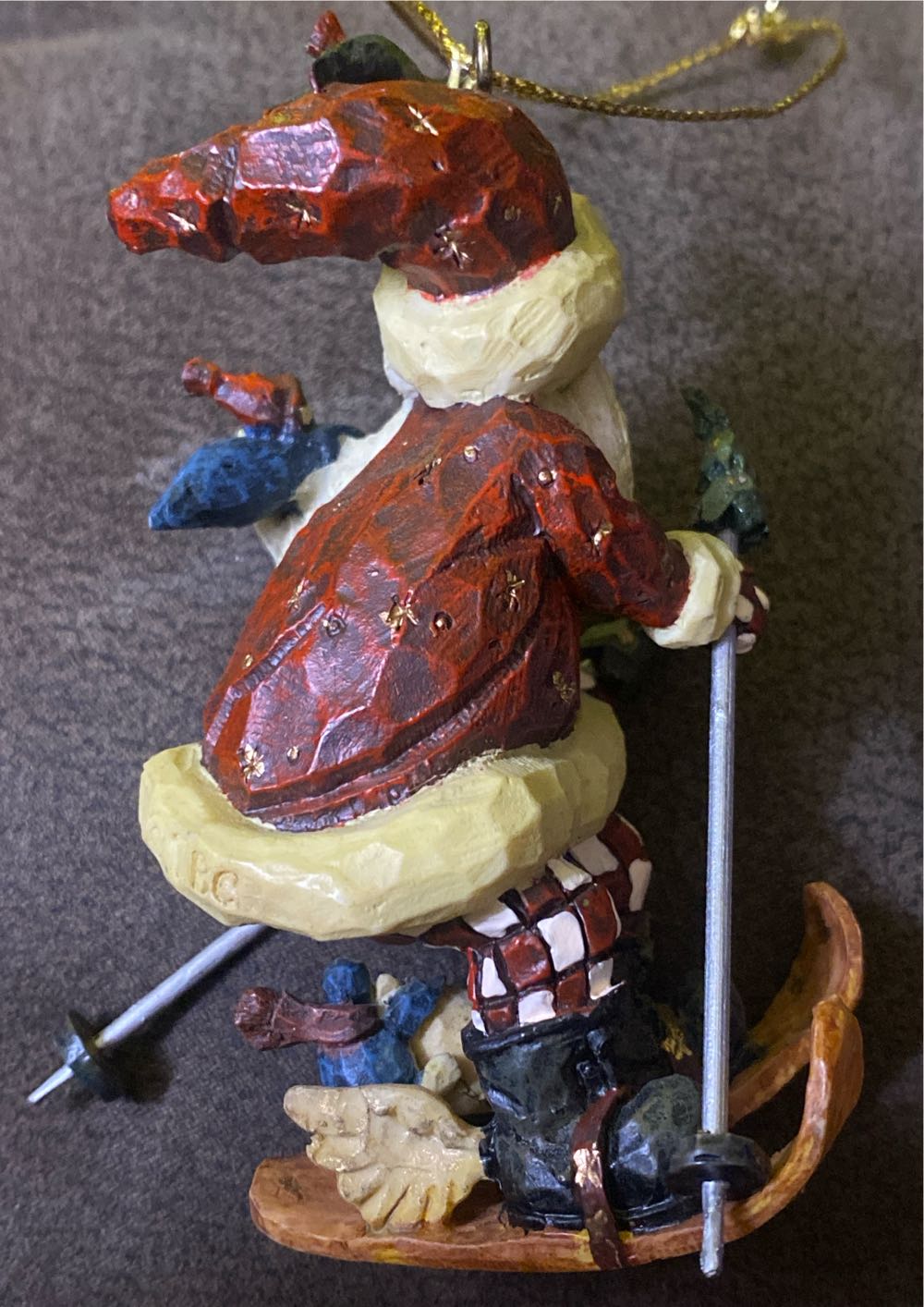 SANTA...AS QUICK AS A FLASH-BOYDS BEARS RESIN CARVERS CHOICE ORNAMENT #370204 - Carver’s Choice - Santa (Boyds Bears) ornament collectible - Main Image 2