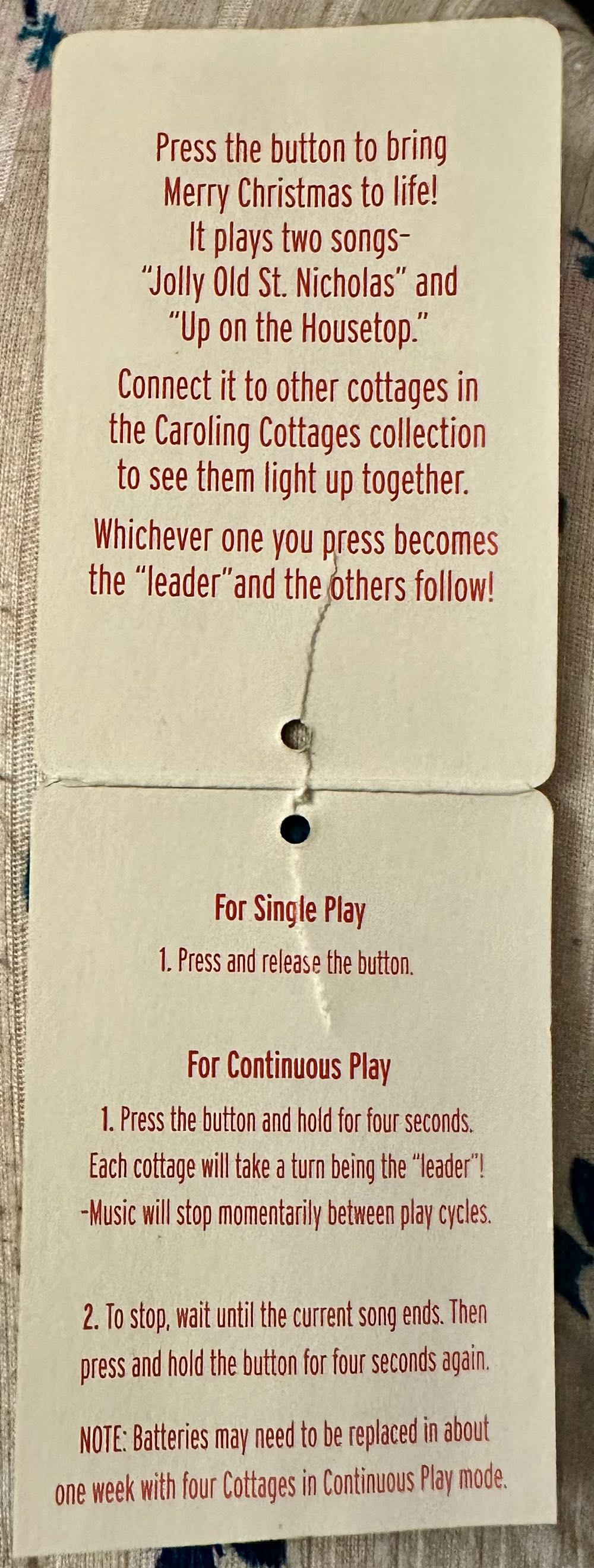 Caroling Cottages ‘Merry Christmas’ 4th And Final Edition - Caroling Cottages ornament collectible [Barcode 795902124755] - Main Image 3