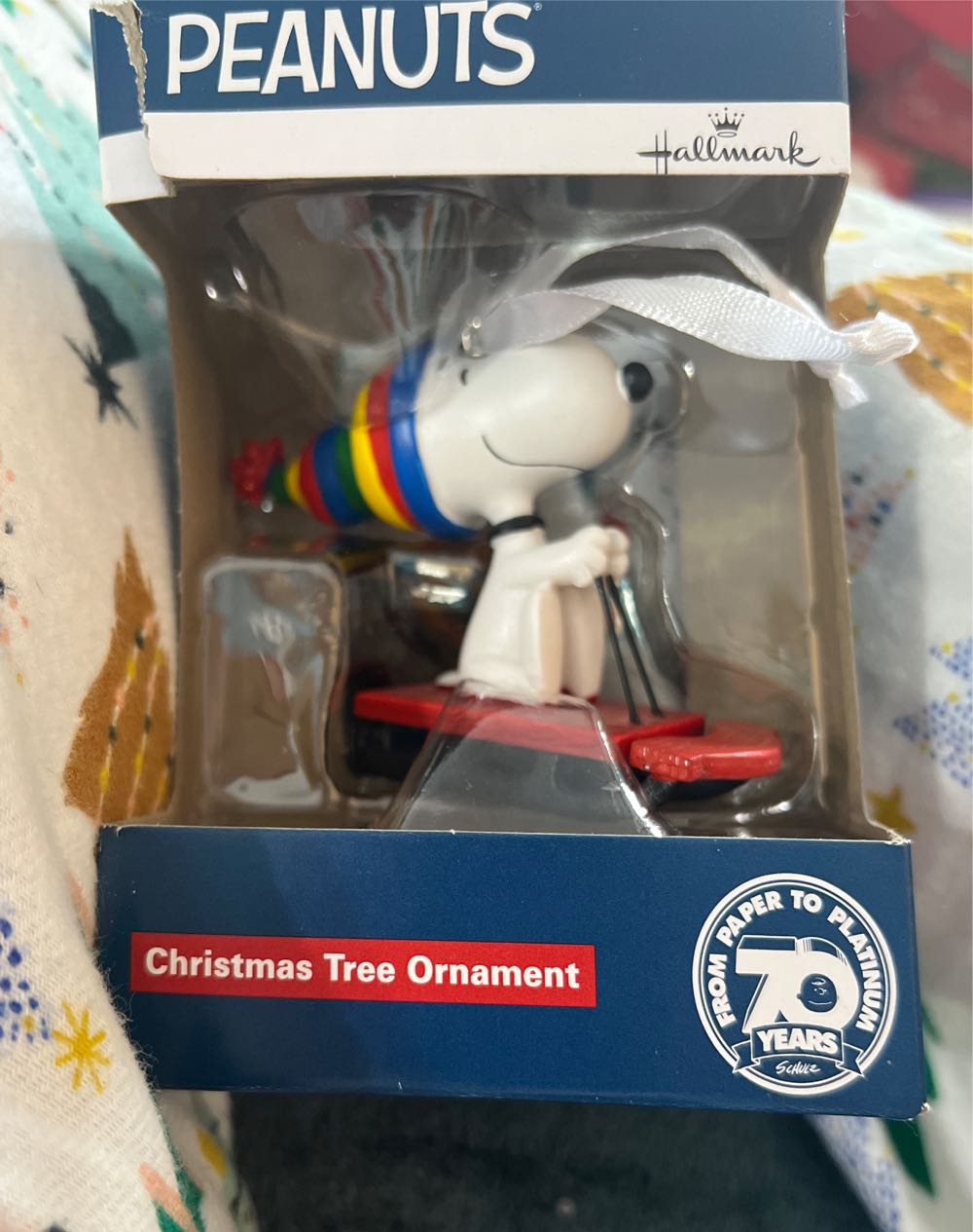 Hallmark Peanuts Snoopy On Sled Christmas New  ornament collectible [Barcode 763795672585] - Main Image 2