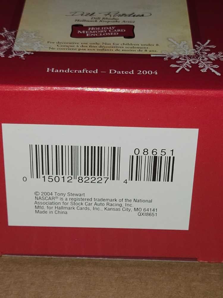 Hallmark Keepsake Ornament Nascar Tony Stewart  (nascar) ornament collectible [Barcode 015012822274] - Main Image 3