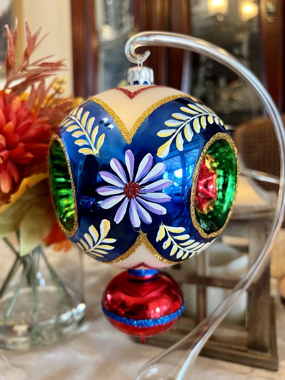 Triple Indent Drop (blue)  ornament collectible - Main Image 2