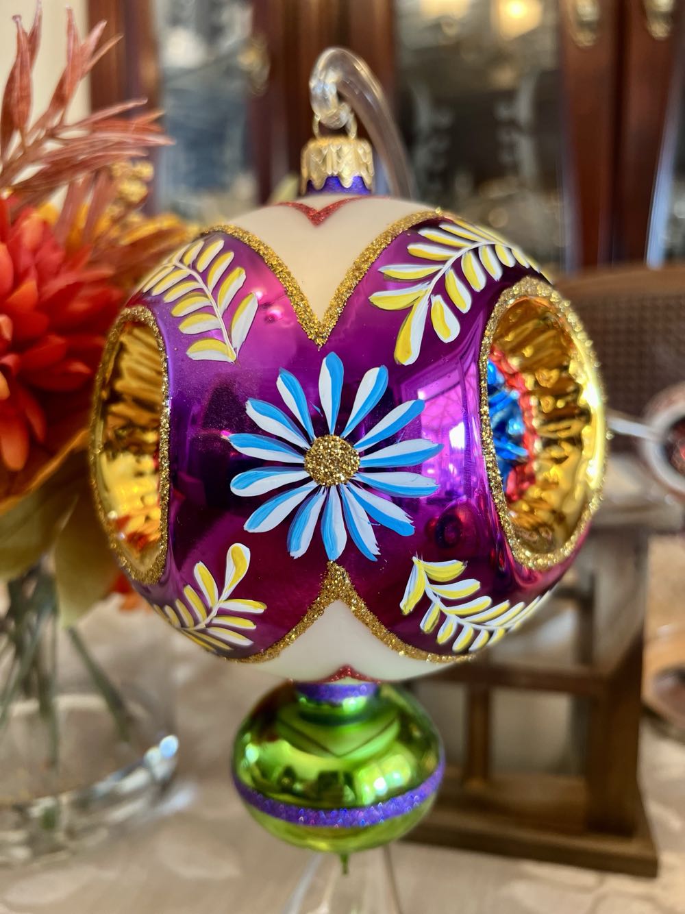 Triple Indent Drop (purple)  ornament collectible - Main Image 2