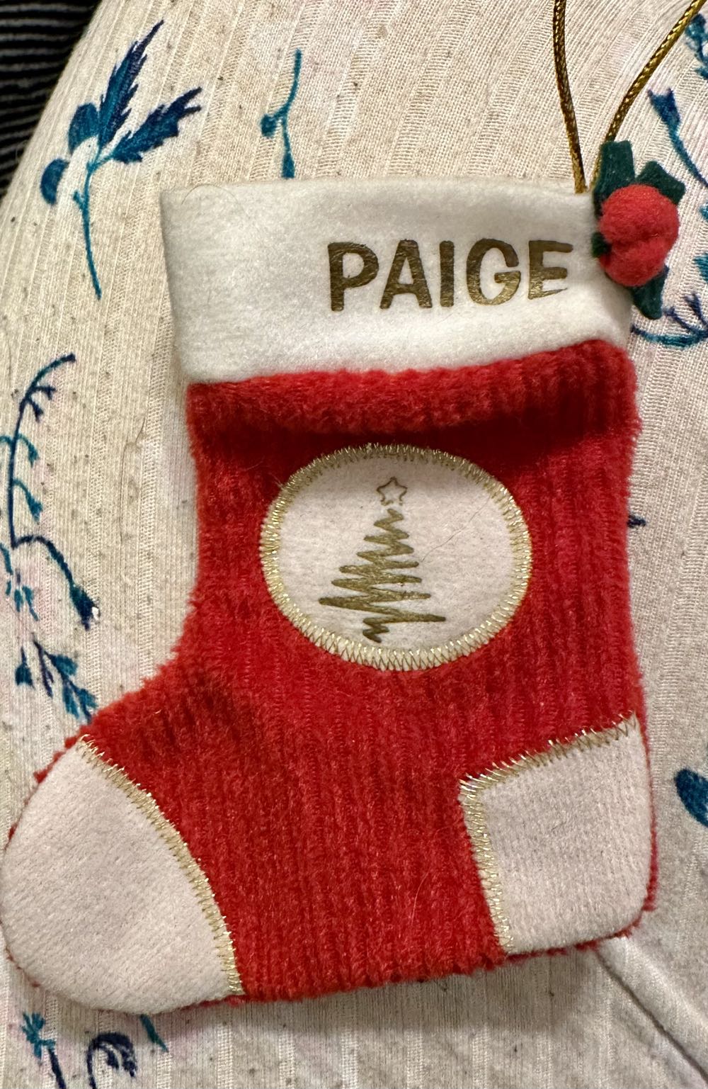 Paige Mini Stocking Ornament  ornament collectible - Main Image 1