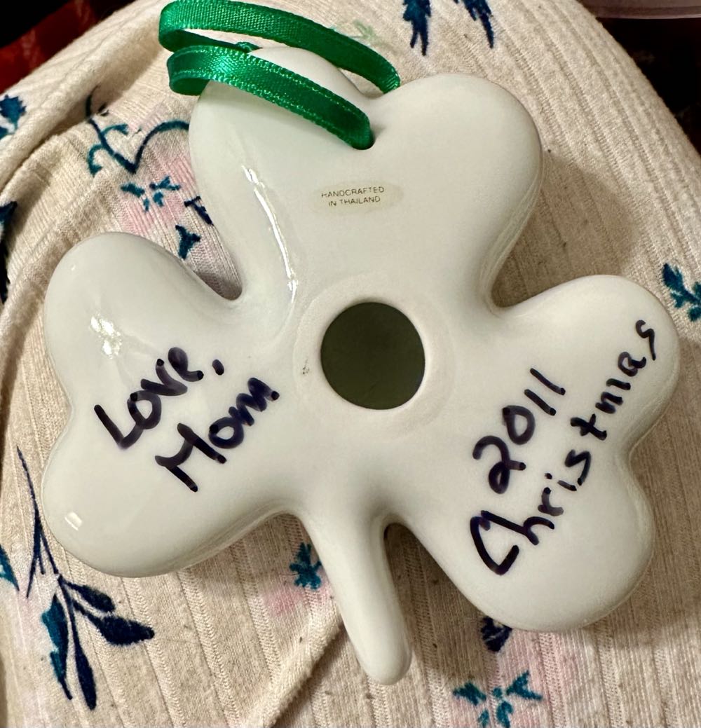 Personalized Porcelain Paige Shamrock Ornament  ornament collectible - Main Image 2