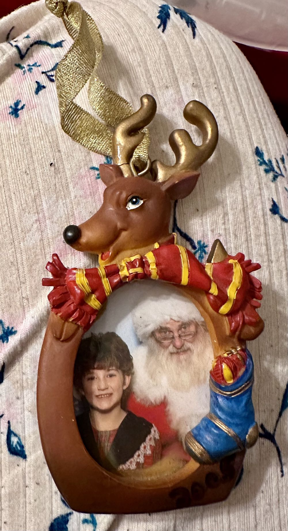 Paige With Santa At The Mall  ornament collectible - Main Image 2
