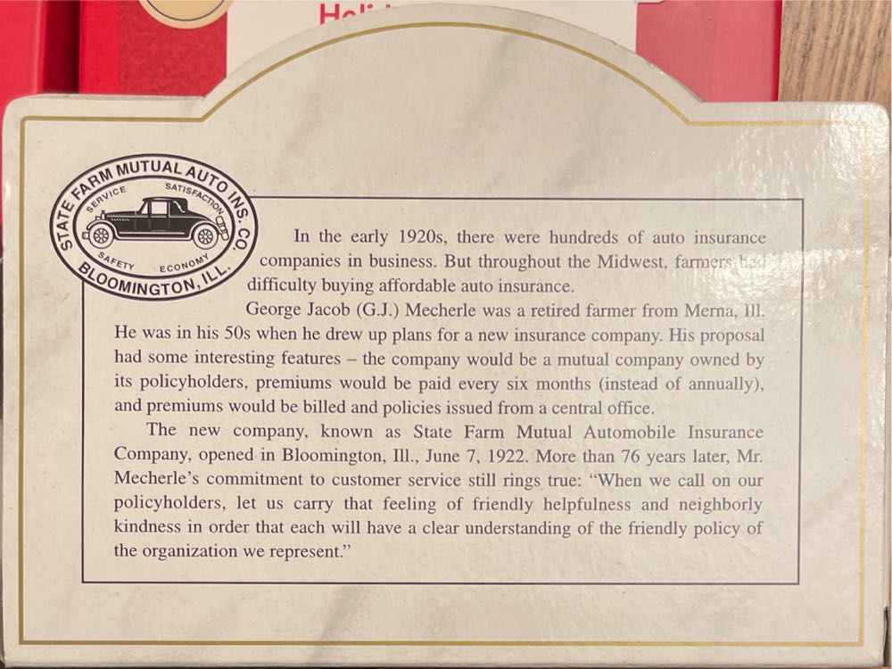 Vintage State Farm Car - State Farm (State Farm) ornament collectible - Main Image 2