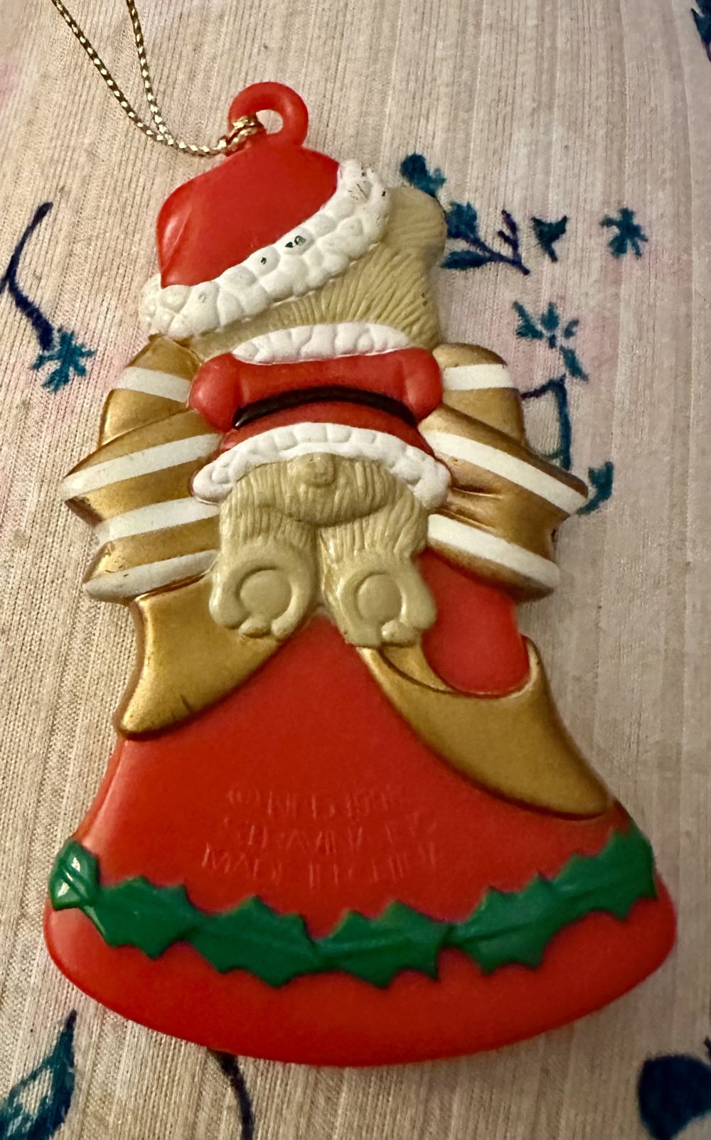 Personalized Teddy Bear - Paige Bell  ornament collectible - Main Image 2