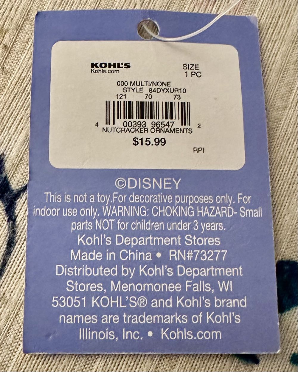 Disney The Nutcracker And The Four Realms Owl  ornament collectible [Barcode 400393965472] - Main Image 4