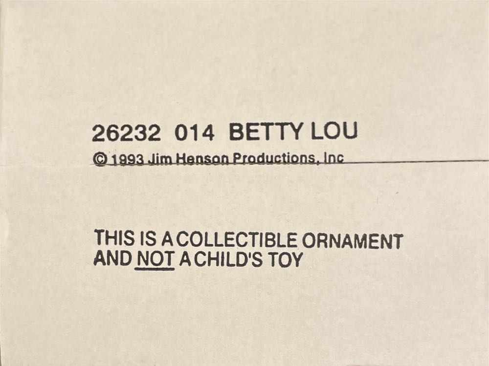 Sesame Street Christmas - Betty Lou - Sesame Street (Muppets) ornament collectible - Main Image 2