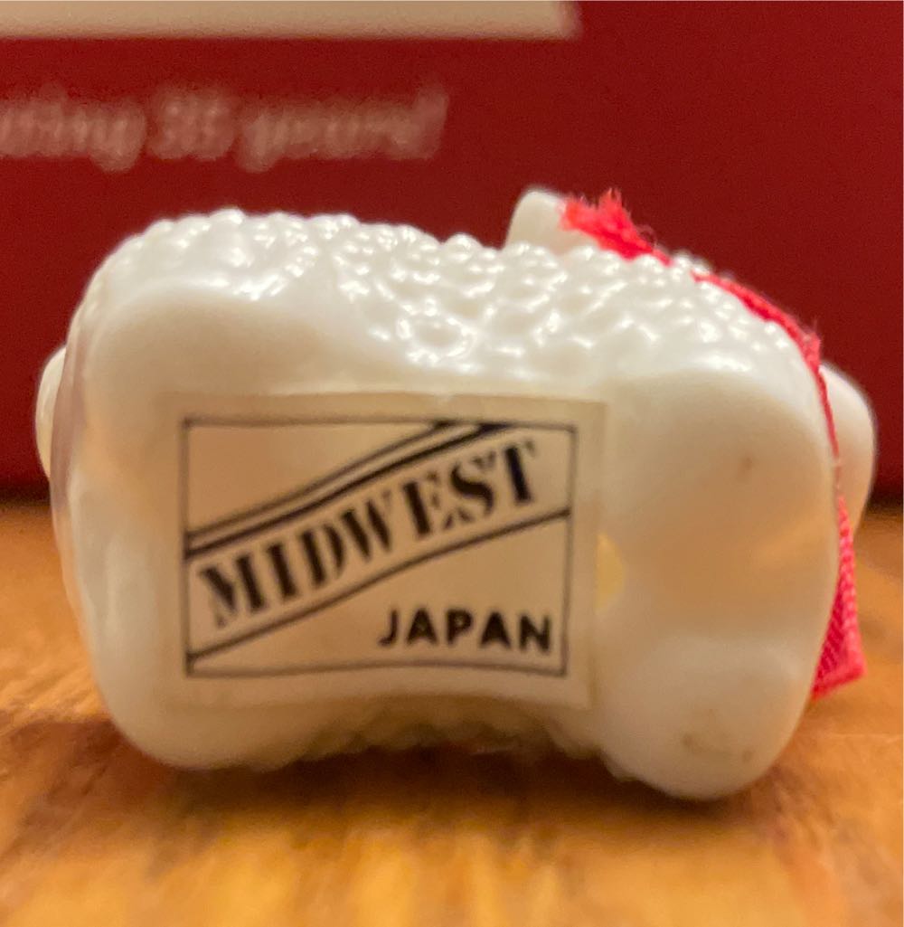 Miniature Lamb Ceramic Ornament  (Vintage) ornament collectible - Main Image 2