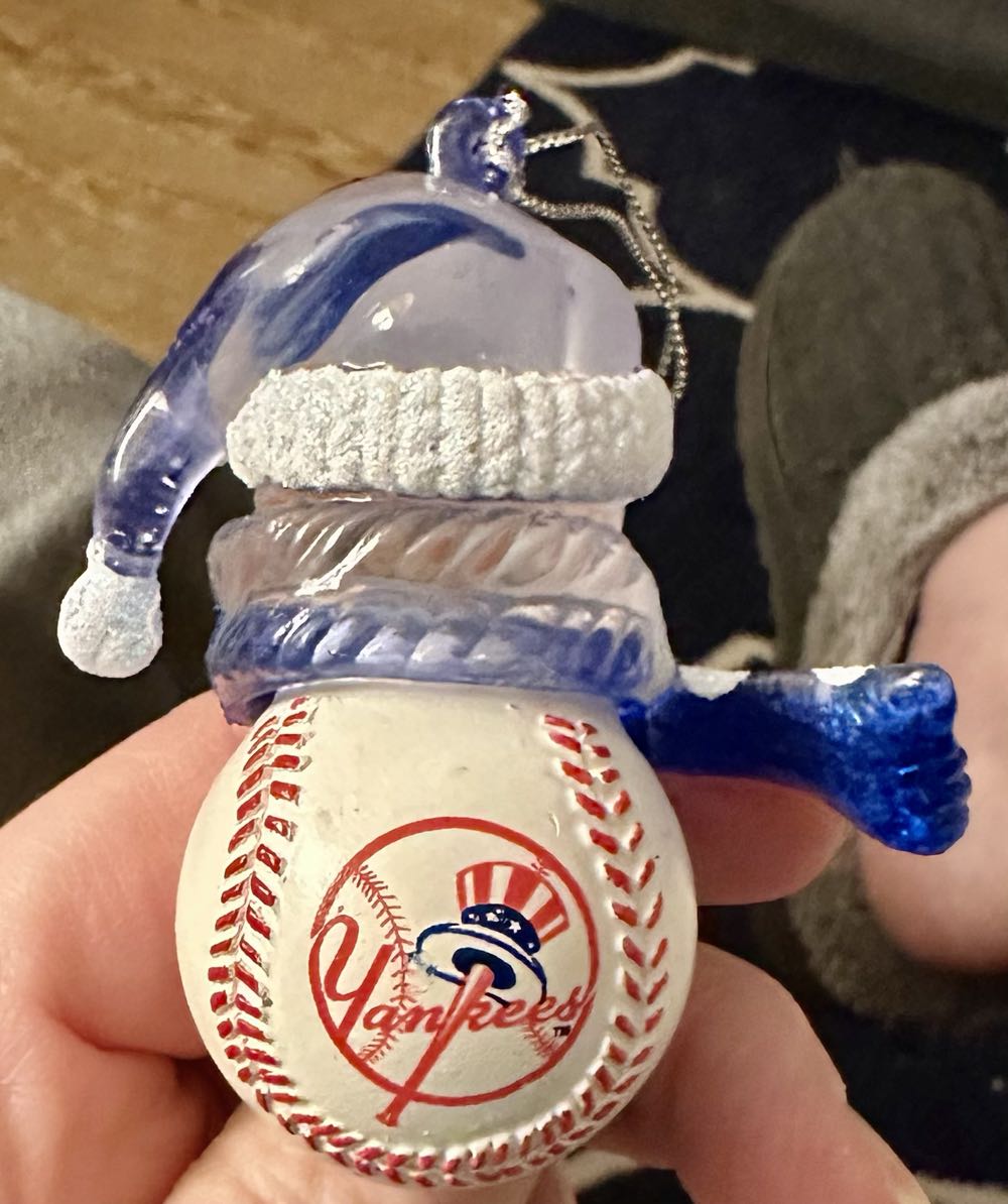 MLBP SC Christmas Snowman Yankee Ornament  ornament collectible - Main Image 2