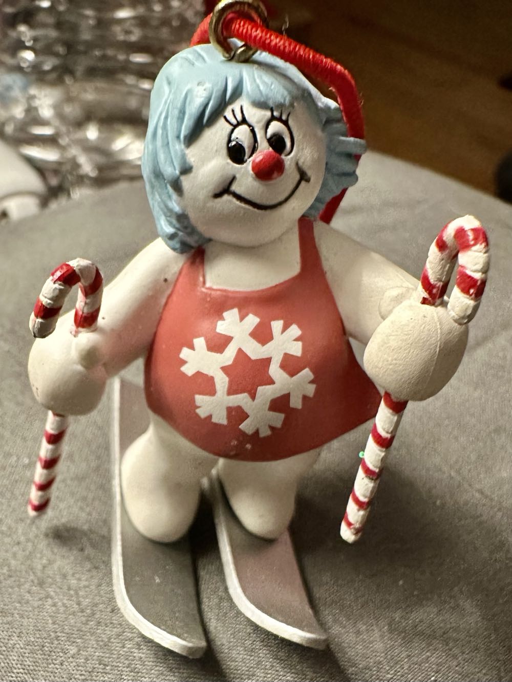 Christmas Red Minnie Mouse Ice Skating Christmas Holiday Tree Hallmark Disney Box