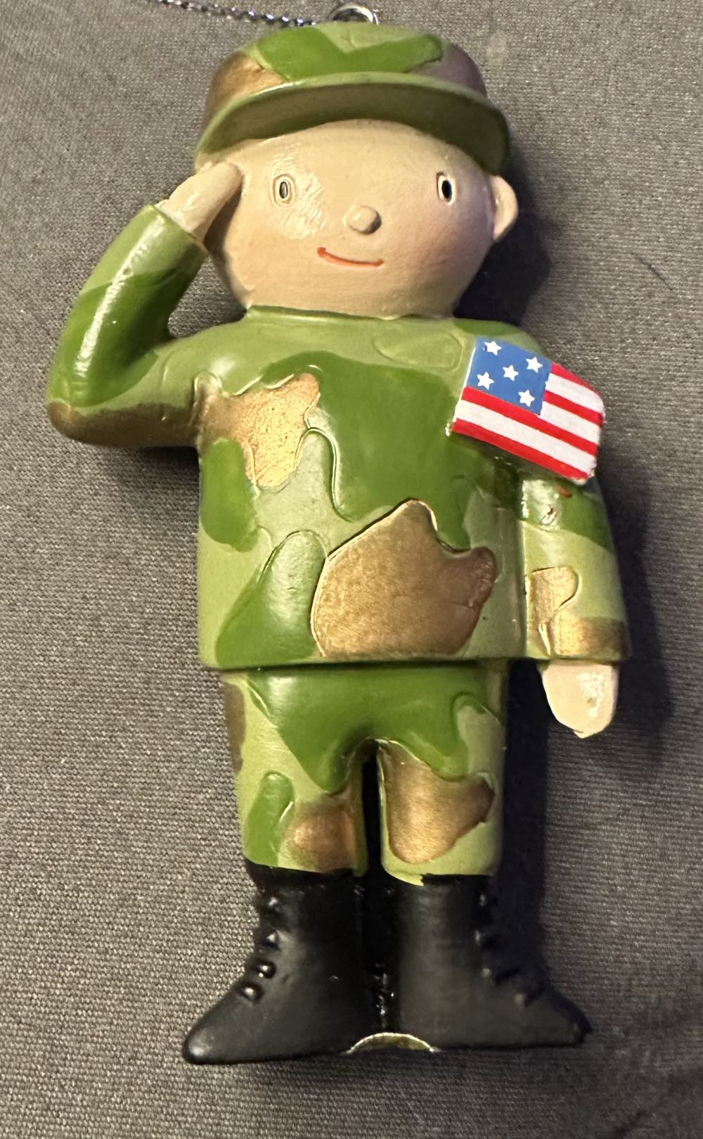 Military Saluting Man In Uniform  ornament collectible - Main Image 1