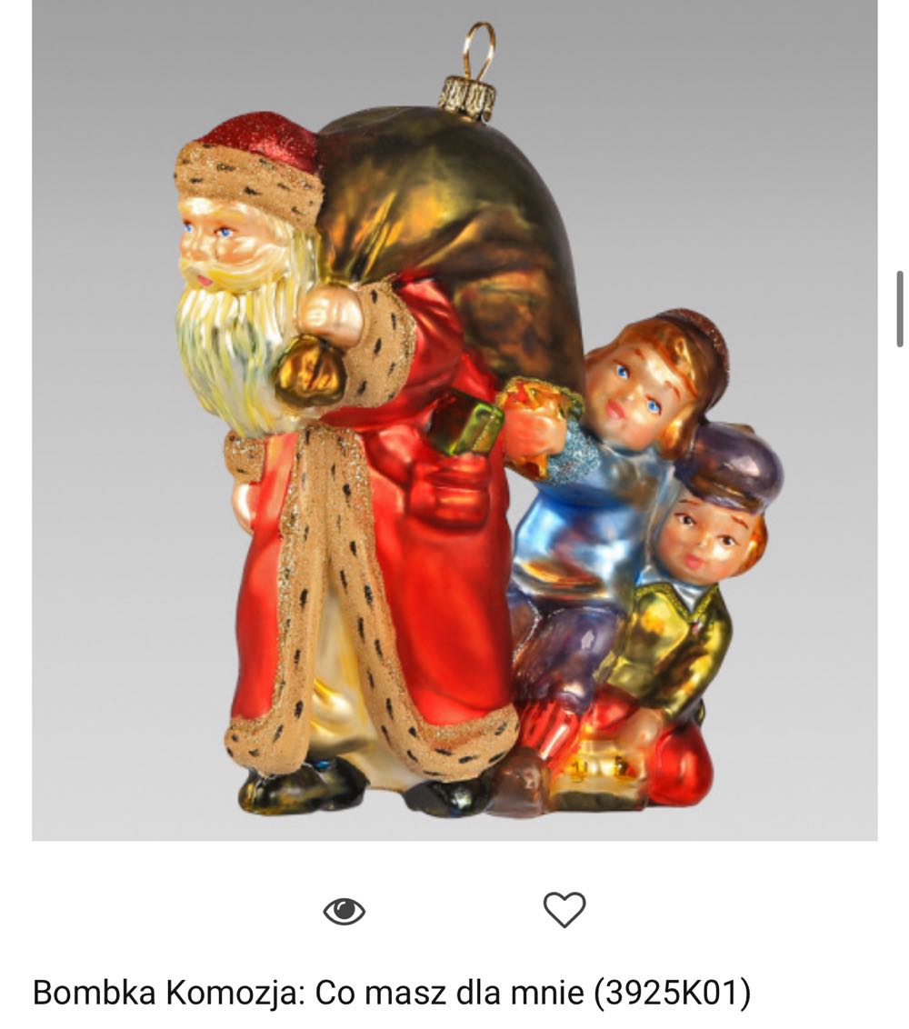 Dzieci Ciągnące Worek Św. Mikołaja - Kolekcja Wiktorianska / Victorian Collection ornament collectible - Main Image 2