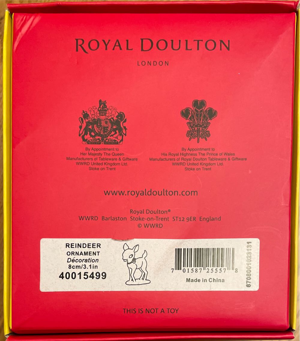 Nostalgic Christmas Reindeer - Reindeer (Vintage Look) ornament collectible [Barcode 701587255578] - Main Image 3