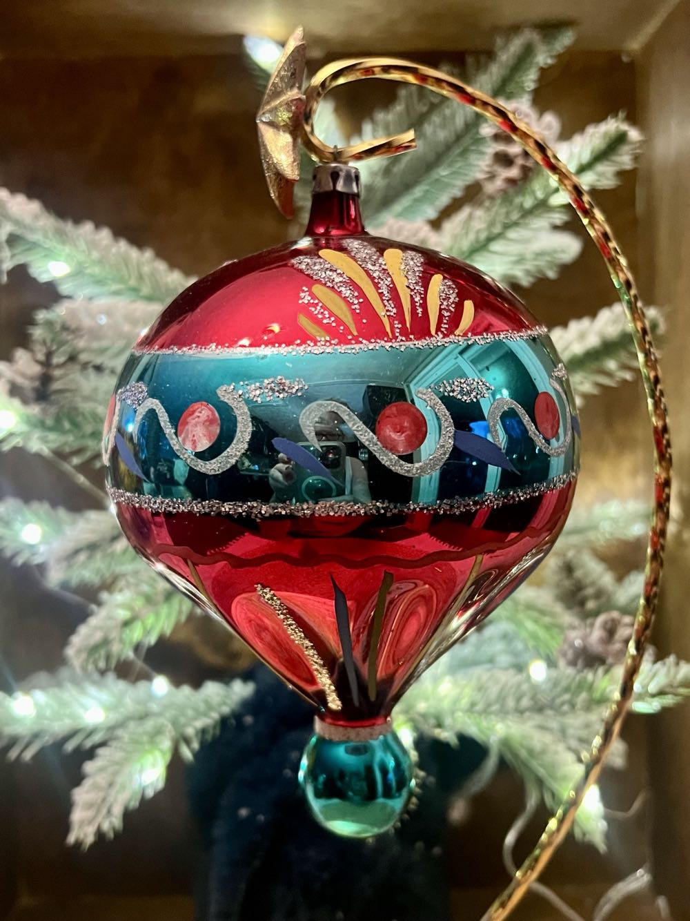 Air Ballon (Red & Green), Jumbo  ornament collectible - Main Image 3