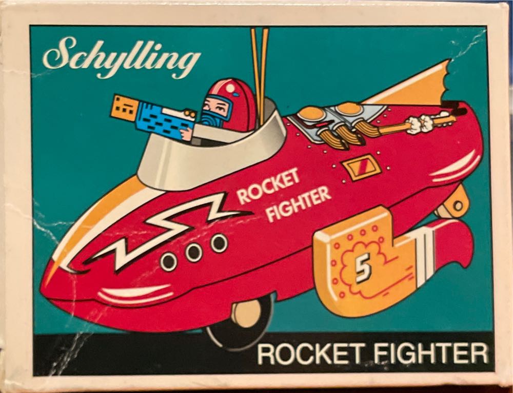 Schylling Tin Litho Rocket Fighter Christmas - Tin Toy Ornaments (Space) ornament collectible [Barcode 019649202928] - Main Image 2