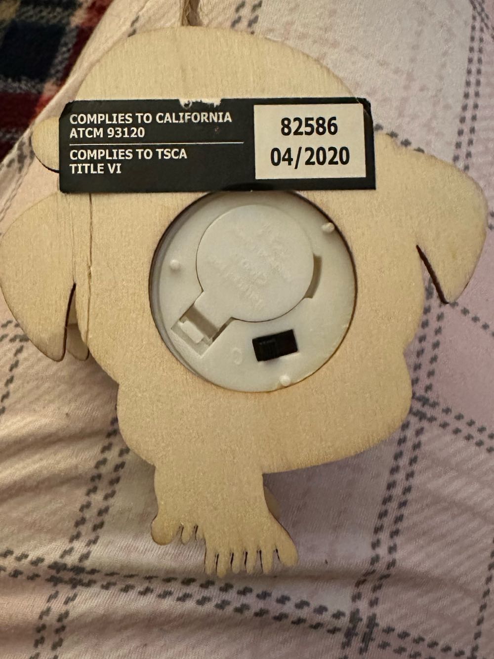 4” Wooden LED Christmas Dog Ornament by ArtMinds™  ornament collectible - Main Image 3