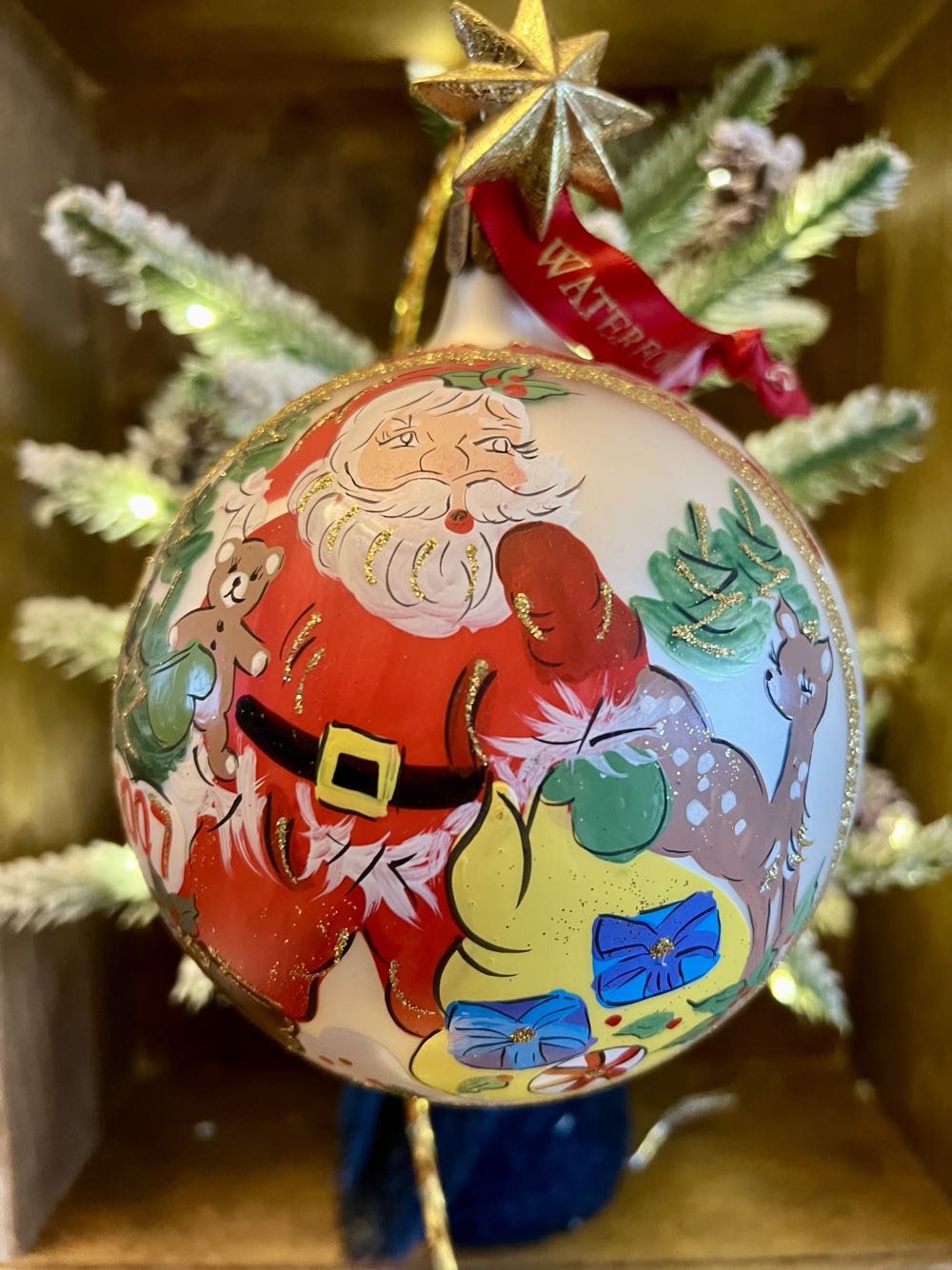 6 Glass Santa Clause