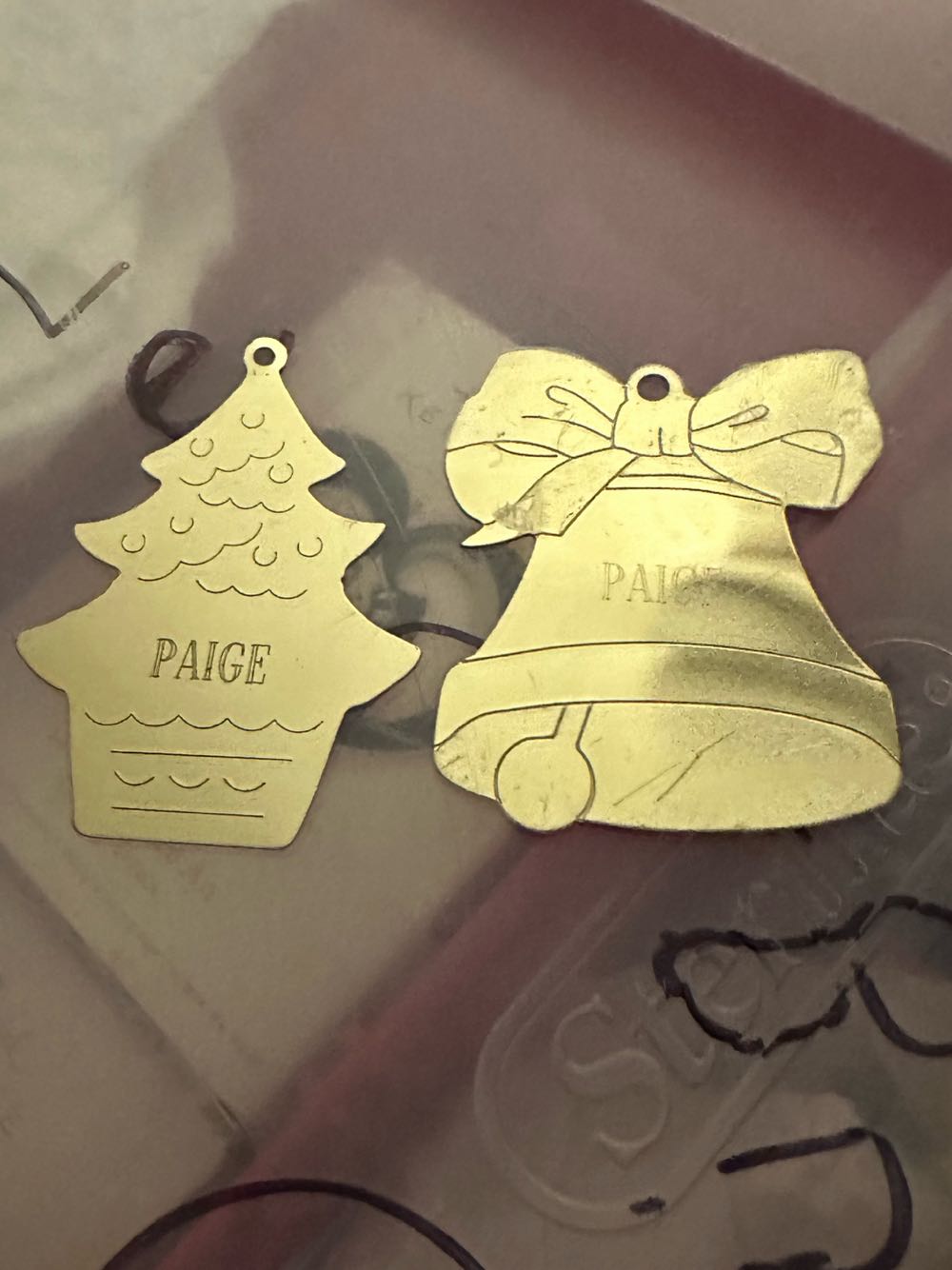 Tree And Bell Personalixed Metal Ornaments -Paige  ornament collectible - Main Image 2