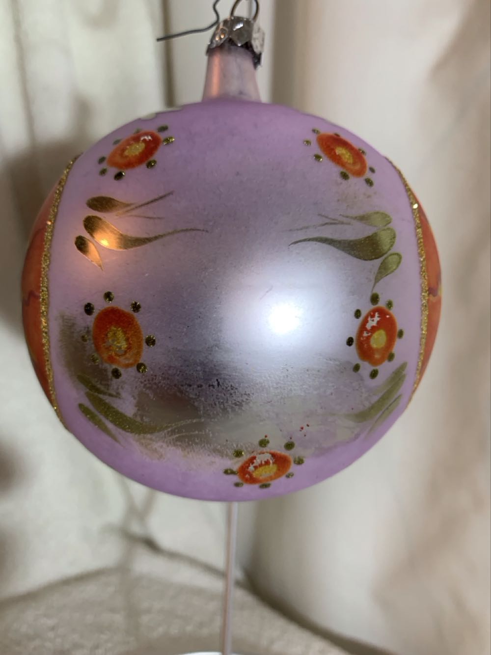 Mediteranian Sun, Orange And Purple  (Christmas Tree Ornament) ornament collectible - Main Image 2