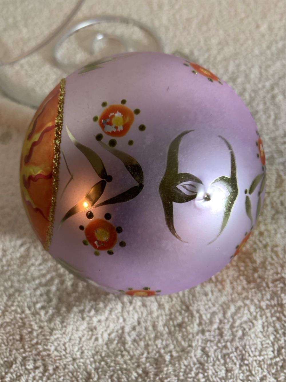 Mediteranian Sun, Orange And Purple  (Christmas Tree Ornament) ornament collectible - Main Image 4