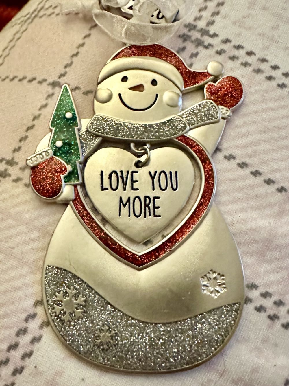 Snowman I Love You More  ornament collectible - Main Image 2