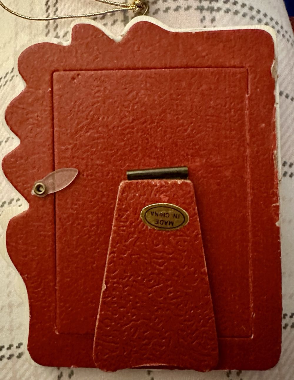 Paige With Santa Photo Ornament  ornament collectible - Main Image 2