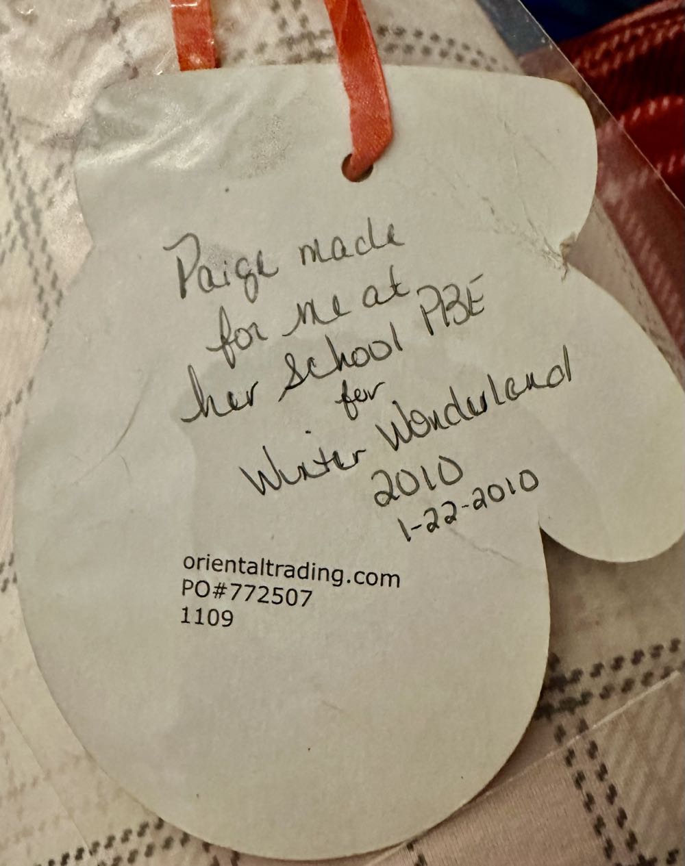 Mitten Handmade By Paige  ornament collectible - Main Image 2